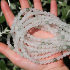 6mm Natural Stone Beads 65pcs White Jade Jasper Polished Round Smooth Crystal Loose Gemstone Beads for Jewelry Making DIY Bracelet Necklace Earring Crafts Supplies - color: White Jade 6mm-65pcs