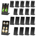 20 Pack Acrylic Earring Holder Ear Organizer Black, L Shape Earring Display Stand Ear Studs Rack Board and Dangling Earring Stands for Earring Necklace Jewelry Shows Retail Props (2 Types)