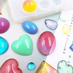2 Pcs Gem Jewelry Casting Mold,Resin Jewelry Casting Molds for Making Earrings Jewelry Making Crafting Projects - color: mix-small
