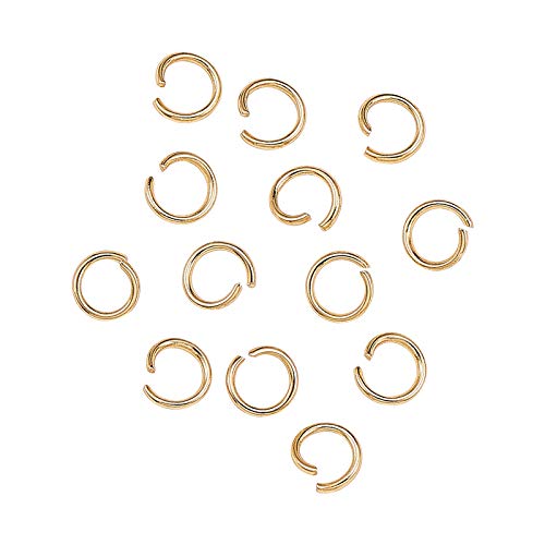 DanLingJewelry 200 pcs 304 Stainless Steel 23 Gauge Open Jump Rings 5mm for Jewelry Making Connectors Jewelry Finding Golden Color - color: 200 pcs - ф5mm δ 0.7mm - Golden