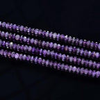 Adabele 15 Inch Natural Purple Amethyst Healing Gemstone 4mm x 3mm Tiny Small Faceted Round Rondelle Loose Beads Stone Spacer (115-125pcs) for Craft Jewelry Making GK-B3 - color: Amethyst, size: 4mm x 3mm - 15 inch/1 strand