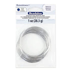 Beadalon Memory Wire Remembrance 75 coils Stainless Steel Round 0.61 mm (.024) Made in USA by CRAFT WIRE