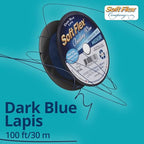 Soft Flex 49 Strand Beading Wire - Medium 0.19 Diameter - 100 Feet Nylon Design Wire - style: Dark Blue