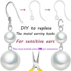 60pcs Safety Non-Allergenic Plastic Earring Hooks Ear Wire Anti Allergy Hooks Earring Findings DIY Jewelry Making for Sensitive Ears (Clear60pcs+Connector200pcs) - color: Clear Hook 60pcs + Connector 200pcs
