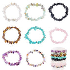 Elecrelive Glass Round Beaded Bracelet Set Clay Beaded Bracelets Stretch Bracelets - color: 8 Colors