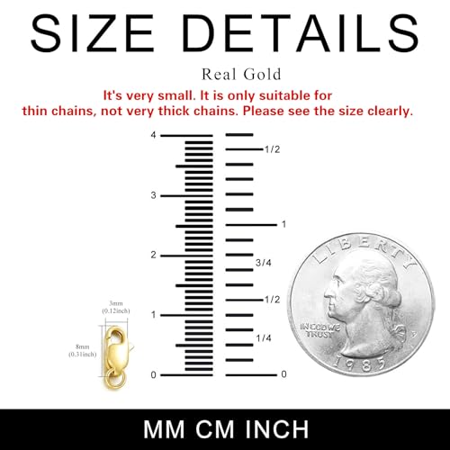 10K Yellow Gold 1"/2"/3" Necklace Extender Chain with Double Clasps, 10K Gold Necklace Extender Bracelet Anklet Extension Chain, Bracelet Extender 10K Gold - size: 2inch, style: Style 2