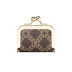 Royal Bagger Genuine Cow Leather Mini Jewelry Box Women's Coin Purse Solid Color Kiss Lock Change Pouch Casual Style Small Storage Bag for Women 1894 (Coffee-6894) - color: Coffee-6894