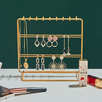 Jewelry Organizer, Jewelry Holder, Perfect Earrings, Necklaces and Bracelets Holder, Golden - color: Golden