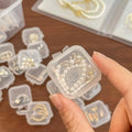 40Pcs Mini Jewelry Storage Containers, 1.37 x 1.37 x 0.7 Inches,Clear Plastic Cases for Pearl Bracelets and Small Accessories (40)
