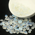 30in White Opalite Natural Chip Stone Beads 5-8mm About 230pcs, Irregular Drilled Translucent White Bead for Bracelets Jewelry Making Supplies for Adults, DIY Crafts. - color: Opalite