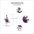 6 Pieces Crab Pendants Crystal Natural Stone Alloy Crab Charm for Jewelry Making Necklace - color: 6pcs Crab Pendants