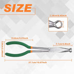 SPEEDWOX Long Reach Hose Grip Pliers 90 Degree Circle Plier Serrated Jaws Ring Nose Spark Plug Removal Tool for Hard to Reach Narrow Spaces High Leverage Reduce Efforts Non-slip Handle - style: 90° Hose Grip Pliers