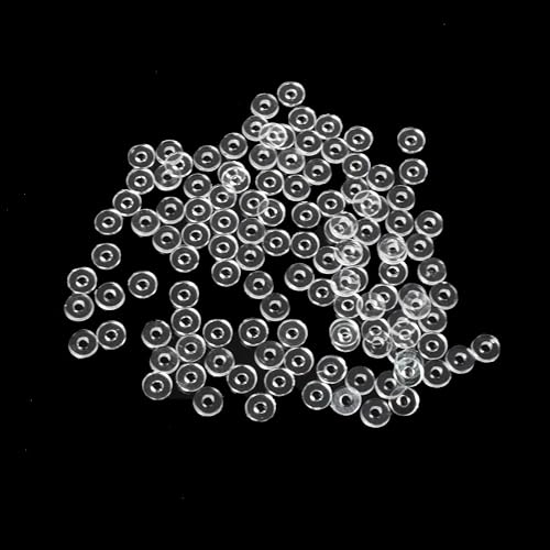 Mandala Crafts Clear Heishi Beads 6mm – 3000 Flat Polymer Disc Clay Beads for Adult Jewelry Making Spacer Beads, Bracelets, Necklaces, and Earrings - color: Clear, size: 6mm 3000 PCs