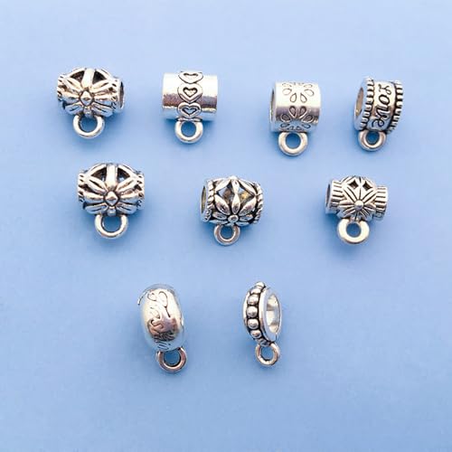 100 Pieces Jewelry Making Charms Pendants for Bracelet Bulk lot Necklace Earrings Keychain Charms Beads DIY Kit Trendy Craft - style: European Chain hook