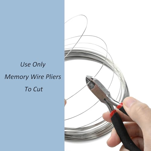 1 Set Carbon Steel Memory Wire, 0.6mm Platinum Bangle Bracelet Memory Beading Wire, Jewelry Making Accessories for Art Creation Necklace Ring Earring DIY Crafts Making, 22 Gauge