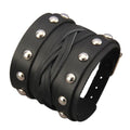 GelConnie Leather Cuff Bracelet Punk Braided Bracelets Rock Leather Wristbands Faux Mens Leather Bracelet Gothic Viking Bangle Adjustable Wrap Bracelet for Women,Men - color: Leather Bracelet Wristband