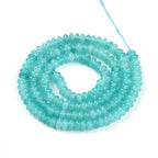 1 Strand Natural White Jade Rondelle Beads Strands Dyed Gemstone Beads Spacers for Jewelry Making Bracelets Necklace DIY Crafts 4.5x2.5~3mm 14.5" About 142~148pcs/strand Dark Turquoise - color: Dark Turquoise