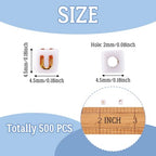 FASHEWELRY 500Pcs White Golden Letter Beads 4.5mm Square Alphabet Beads Acrylic Cube Letter U Beads for Friendship Bracelet Necklace Keychains Jewelry Making - color: Letter U