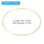 PATIKIL Half Hard Brass Wire, 4Pcs 38Gauge/0.1mm Diameter 10m/32.8ft Pure Craft Wire for Jewelry Making Beading Garden Plants - size: 38Gauge/0.1mm