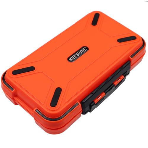 SMALL Fishing Tackle Box, Floating Storage Box, Double-Sided Fishing Lure Box with Adjustable Dividers Storage Jewelry Organizer Making Kit Container for Lure Hook Beads Earring Tool(Orange) - color: Orange (Size: 7.8" L X 4.2" W X 1.8" H)