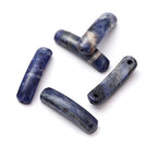 5PCS Natural Blue Sodalite Stone Rectangle Curved Beads Gemstone Pendants Connectors for DIY Bracelet Neclace Jewelry Making - color: Blue Sodalite