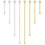 Necklace Extender, 8Pcs Gold and Silver 925 Sterling Silver Necklace Extenders Chain Bracelet Anklet Extension for Women Multiple Necklaces Jewelry (1”, 2”, 3”, 4”) - color: Silver & Golden