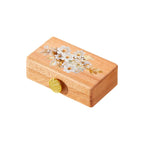 Travel Jewelry Case Small Wood Jewelry Organizer Jewelry Box for Women (Pine Wood Print B) - color: Pine Wood Print B