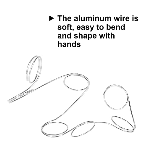 18 Gauge Aluminum Craft Wire, 165 Feet 1mm Bendable Metal Wire for Jewelry Making, Sculpting, Floral Making, Wreath Making, Crafting, Wire Wrapping, Christmas Ornaments (Silver) - color: Silver