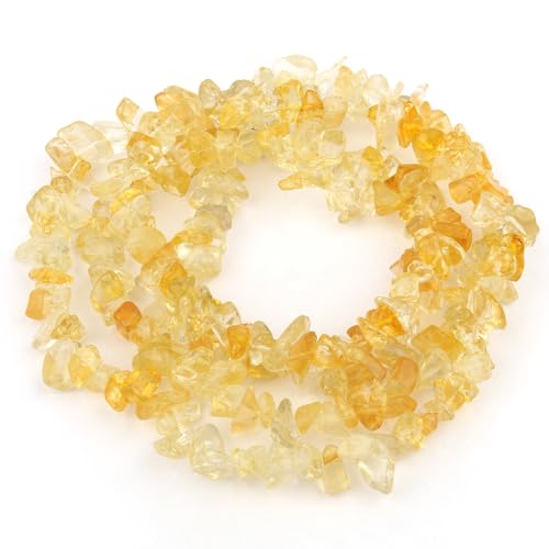 30in Citrine Natural Chip Stone Beads 5-8mm About 230pcs, Irregular Drilled Yellow Bead for Bracelets Jewelry Making Supplies for Adults, DIY Crafts. - color: Citrine