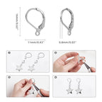100pcs Silver Filled Leverback Earring Hooks, Hypoallergenic French Dangle Ear Wire Findings for DIY Jewelry Making (Silver) - color: Silver
