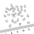BEADIA Silver Plated Twisted Spacer Beads 4x5mm 30pcs for Jewelry Making Findings Non Tarnish - color: Silver, size: 4x5mm Twisted
