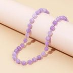 8mm Faceted Natural Amethyst Stone Loose Round Semi Gemstone Beads for Bracelet Necklace Jewelry DIY Making - color: Amethyst-1