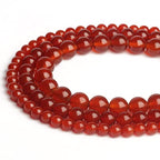 60pcs 6mm Red Agate Beads Natural Gemstone Beads Round Loose Beads for Jewelry Making - color: Red Agate, size: 6mm