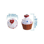 Cheriswelry Cup Cake Resin Pendants Lovely Food Sweet Dessert Dangle Charms Links Hanging Ornament with Metal Loop Fruit Pendants for Key Chains Bracelet Necklace Jewelry Making - color: Mixed Color Cup Cake