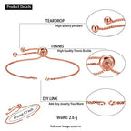 DanLingJewelry 20pcs Adjustable Slider Bracelet Slider Extender Chains with Ball Ends for Jewelry Making DIY 8 Inches(220mm) RG - color: StyleⅡ-20 pcs-Rose Gold