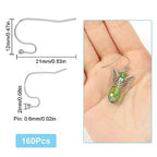 SUNNYCLUE 1 Box 160Pcs French Earring Hook French Earring Hooks Silver 316 Stainless Steel Earrings Hooks Earwires Fish Hook Ear Wires for Jewelry Making Accessories DIY Dangle Earrings Crafts - color: 160pcs Stainless Steel French Earring Hooks