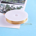 1 Roll 10.17 Feet(3.1m) 21 Gauge Round Copper Jewelry Bendable Wire Long-Lasting Plated Jewelry Wire Soft Artistic Wires Copper Metal Beading for Jewelry Making Crafts,KC Gold - color: 21 Gauge,KC Gold