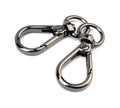 10 Pcs Heavy Duty Swivel Lobster Claw Clasps 3/8 Inch Push Gate Snap Hooks Trigger Clips for Handbag Purse Keychain - color: Gunmetal Black