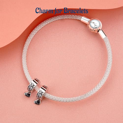 Mothers Day Birthday Number Love Family Friendship Graduation Auntie Grandma Dad Mom Charms for Pandora Bracelets Necklaces, Gifts Women, for Anniversary Valentines Christmas - style: Always Inifinity Pavé Clip Silver