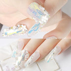 3D Colorful Flower Nail Charms,Flowers Acrylic Nail Charms with Metal Golden Round Beads for Nails Art DIY Accessories
