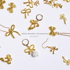stino 100 Gram Metal Charms for Jewelry Making, Silver & Gold Plated, Bulk Pack for Bracelets, Necklaces, Crafts - color: Bow (Gold Plated 200gram)