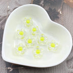 150Pcs Acrylic Flower Beads Candy Color Transparent Plastic Pastel Spacer Beads with Hole for DIY Crafts Wind Chimes Suncatcher Necklaces Bracelets Earrings Jewelry Making(Light Yellow) - color: Light Yellow