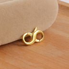 Double Opening Lobster Clasps, Solid 925 Sterling Silver Clasp and Closures, Necklace Bracelet Extender for DIY Jewelry Finding Supplies (18 X 9mm Gold) - color: Gold 1PCS, size: 9*18mm