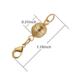 Magnetic Jewelry Clasp for Bracelet Necklace 8mm Nail Sand Scrub Finishes Round Design Gold/Silver Color - color: Nail-sand Gold and Silver