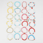 Twinfree Bohemia Beaded Bracelet for Women, Polymer Clay Stretch Bracelets - color: color 24