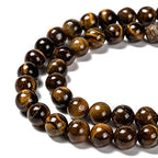 KISSITTY 235pcs 8mm Grade AB Natural Tiger Eye Bead Strands, Natural Gemstone Crystal Beads Round Smooth Chakra Beads Energy Healing Crystals Gemstones for DIY Jewelry Bracelets Necklaces Making - color: Grade AB Natural Tiger Eye