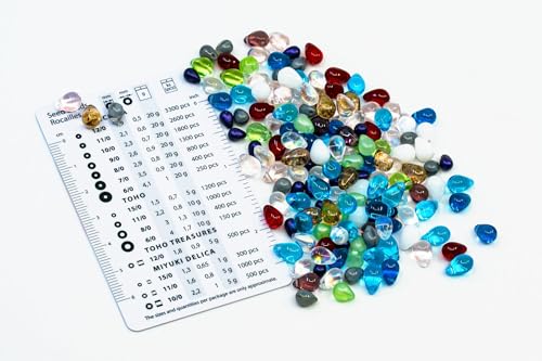 0.88oz (75+ Pieces) Teardrop Shaped Czech Glass Beads, Mixed Sizes (4-9mm), Mixed Color (25grams) - color: Mix - All Colors - 25g
