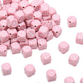 Ferreve 90 Piece Acrylic Dice Beads 10mm Dice Beads Bulk, Casino Games Birthday Party Supplies, Jewelry Making, Bracelet Necklaces Lanyard DIY Handicrafts (Pink) - color: Pink