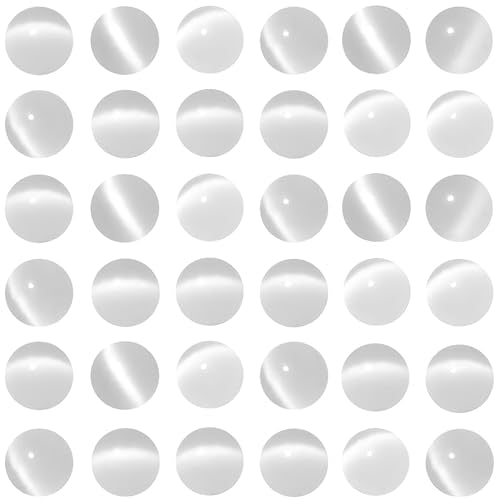 100pcs White Cat Eye Beads 8mm Round Semi Precious Stone Hole Size 1mm DIY Charm Spacer Beading Smooth Gemstone Loose Beads for Jewelry Making Bracelets Necklaces Earrings Crafting - color: White
