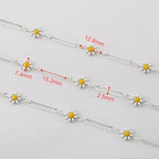 YOUBEIYEE 16.4 Feet Silver Plated Brass Chain for Jewelry Making Silver Paperclip Chain Enamel Daisy Flower Chains Bulk with Jump Rings Lobster Clasps - color: Daisy